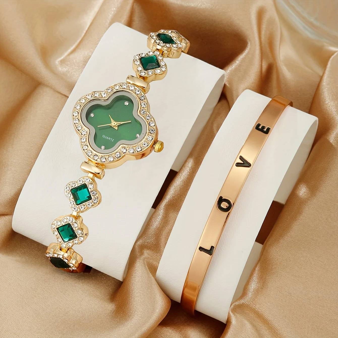 Luxury Watch Gift For Her - 2 pièces/ensemble montre pour femme de