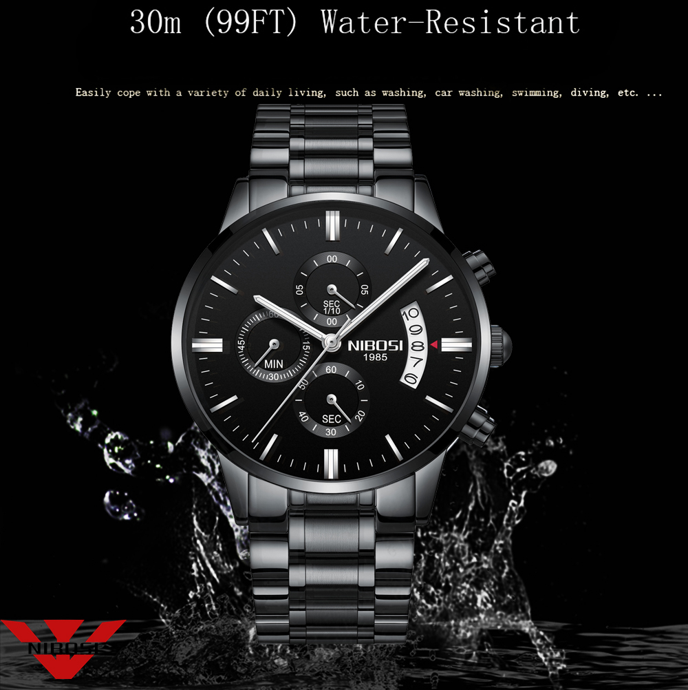 NIBOSI acier inoxydable montre - Luxury Watch Top 10 avis et prix