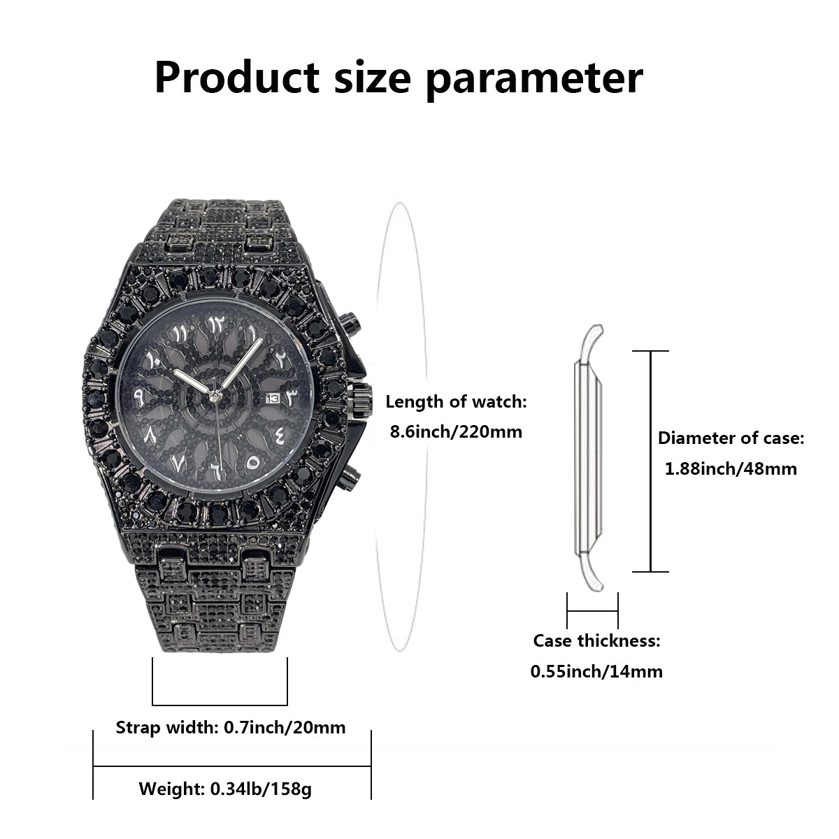 Montre UNIGUET Cool Black Diam - Luxury Watch Iceberg avis et prix