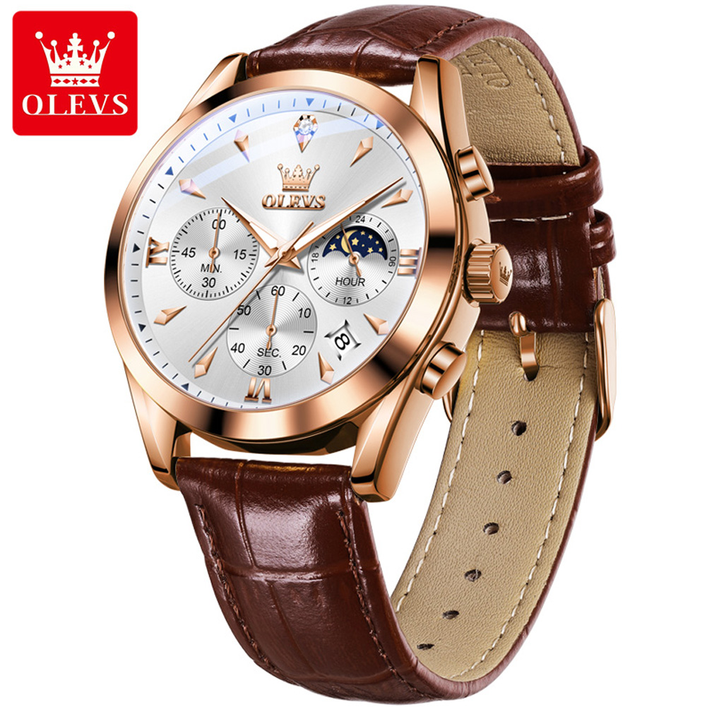 OLEVS-Montre à Quartz en Cuir  - Luxury Watch Investment avis et prix