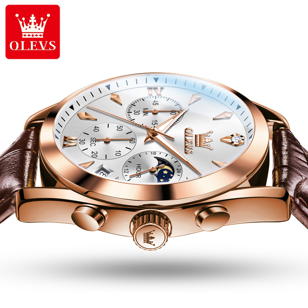 OLEVS-Montre à Quartz en Cuir  - Luxury Watch Investment avis et prix